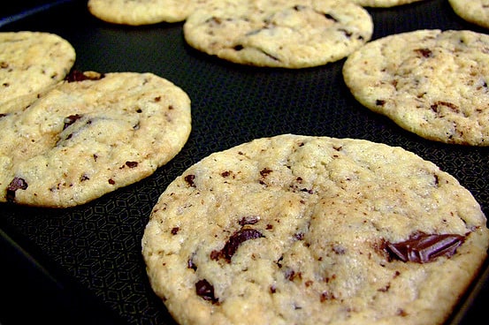 Cookies de baunilha com chocolate