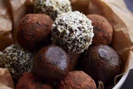 Receita saudável de trufas de chocolate amargo